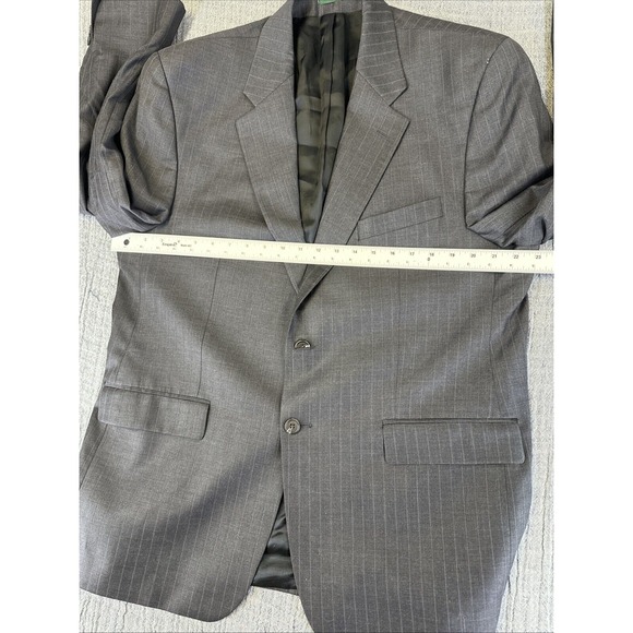 Mens Ralph Lauren Blazer Sport Coat Sport Jacket Wool 44R Black Striped - Picture 5 of 11